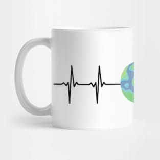 heart beat-planet Mug
